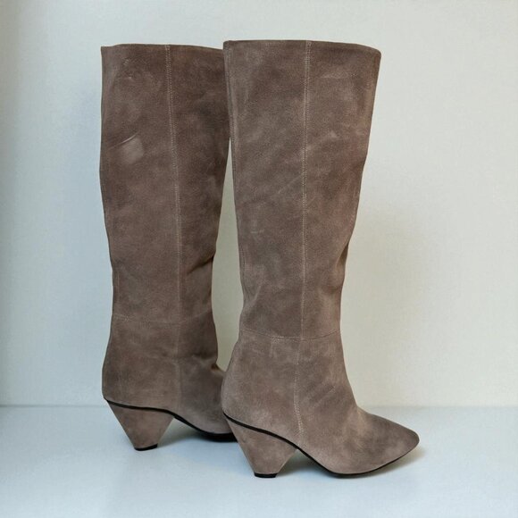 Jeffrey Campbell “Senita” Suede Knee-High Boots in Grey 👢✨ - Picture 6 of 10